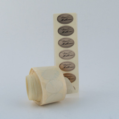 ETIQUETA DD DOURADA - OVAL...