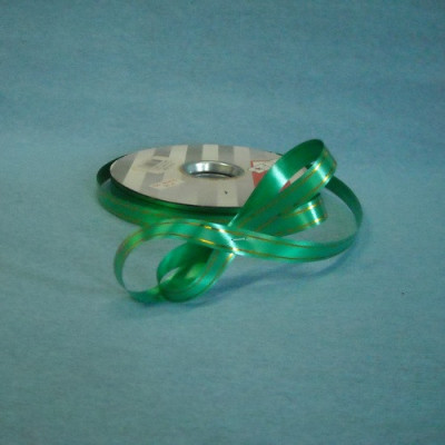 FITA VERDE C/ FIO DOURADO 13MM