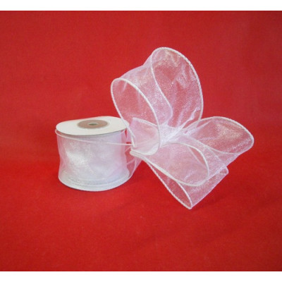 FITA ORGANZA BRANCA ARAMADA...