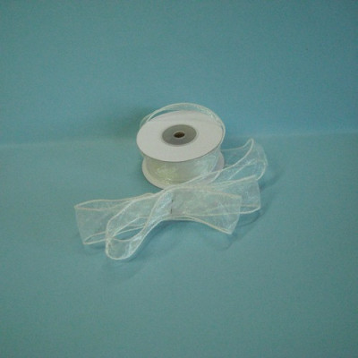 FITA ORGANZA BEJE ARAMADA 38MM