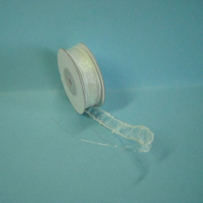 FITA ORGANZA BEJE ARAMADA 25MM