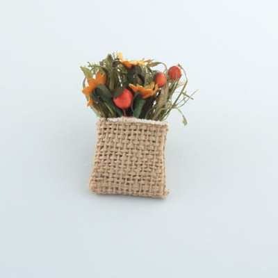 ARRANJO SACO JUTA COM ERVA...