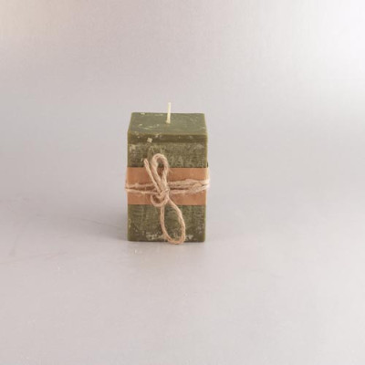 VELA QUADRADA VERDE 7CMX10CM