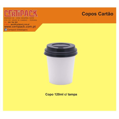 COPO CARTAO BRANCO 120ml...