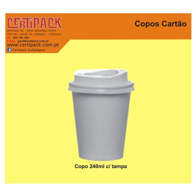COPO CARTAO BRANCO 240ml...